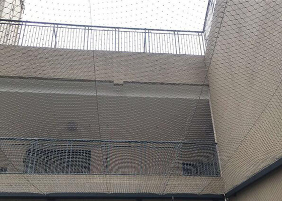 Flexible Inox stainless steel wire rope mesh webnet with ferrules grid 2.0 Mm Wire 50*50mm Hole