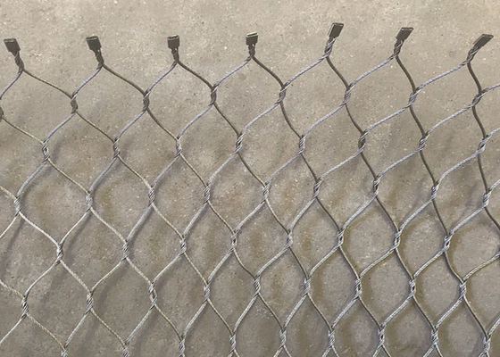 Anticorrosion Stairway Stainless Steel Rope Netting 50 X 50mm Hole