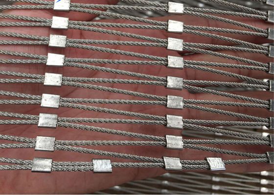 7x7 Structure 1.2mm Wire Diameter 25x25mm Hole Size Wire Rope Mesh Balustrade Cable Mesh