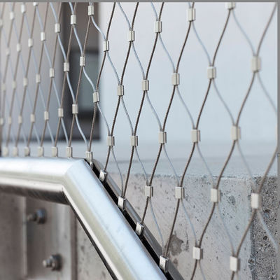 2mm Garden Balcony Balustrade Walk-in Wire Rope Cable Mesh Netting