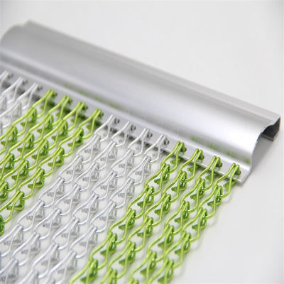 Aluminum 1.5mm Chain Link Fly Screen Curtains Standard Door 900 X 2100mm