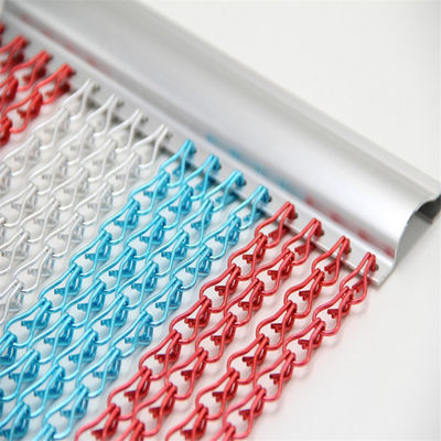 Aluminum 1.5mm Chain Link Fly Screen Curtains Standard Door 900 X 2100mm