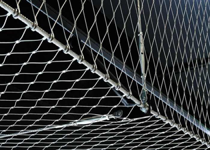 Security Reinforced Flexible Wire Mesh Netting SS 304 Architectural Ferruled Fence