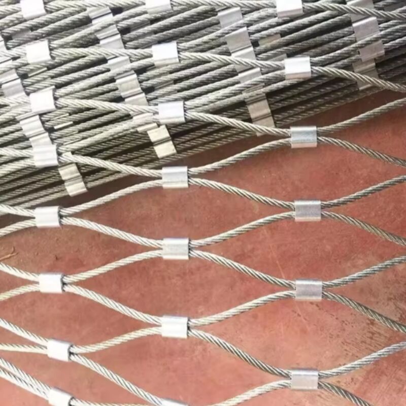 Birds Aviary Stainless Steel  Ferrule Wire Rope Mesh for Zoo Enclosure Safety Fence