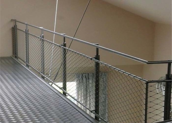 สวมต้านทาน 2.0mm Wire SS Balustrade Cable Mesh สำหรับ Corridoer