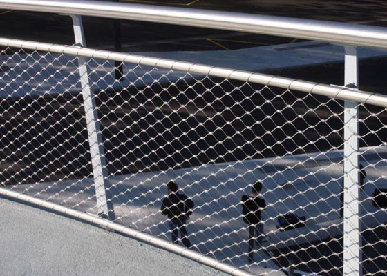 การป้องกันความปลอดภัยที่กำหนดเอง Ss Cable Mesh 2.5mm Weather Resistance