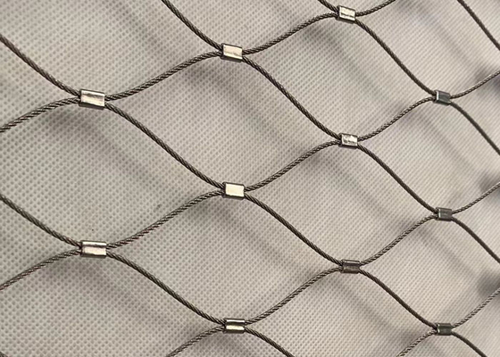 ตาข่ายเชือกสถาปัตยกรรมที่กำหนดเอง 316 Inox Stainless Steel Cable Mesh SUS316