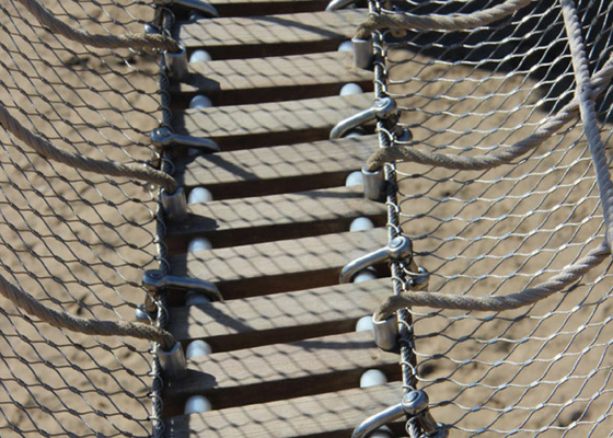 SUS304 Playgroud Stainless Steel Rope Cable Mesh Protection Netting Anti Acid
