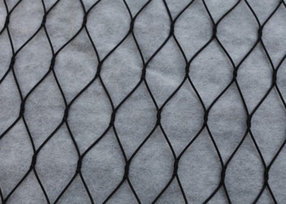 สวนสัตว์ 316 สแตนเลส Ferrule สายเชือก Mesh สีดําเนินยืดหยุ่น 1.5 มม