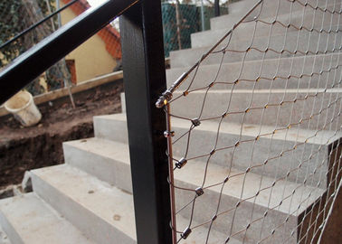 AISI316 Balustrade เคเบิ้ลตาข่าย, 1.5 มม. ยืดหยุ่นตาข่ายสแตนเลสตาข่าย