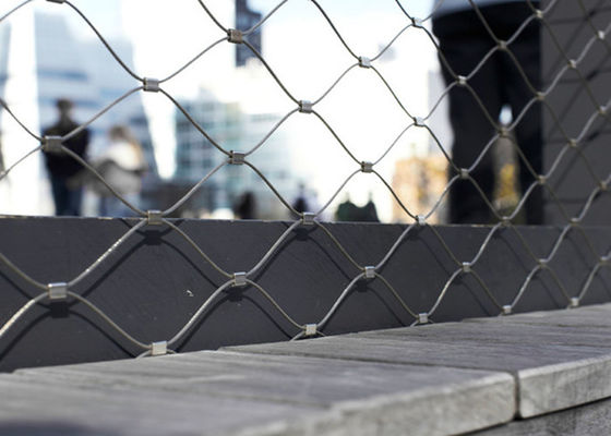 AISI316 7x7 X-Tend Cable Mesh Webnet ด้วยการปิดสีดํา