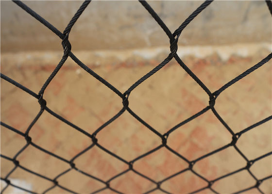 Anti UV Ferrule Black Oxide Wire Rope, ลวดตาข่ายเชือกทอผ่านการรับรอง CE