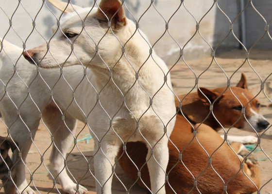 316 วัสดุสัตว์ Enclosure 7x19 สแตนเลสลวดตาข่ายสวนสัตว์เชือก