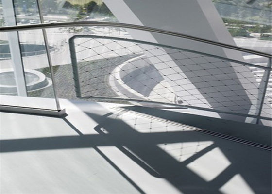Balustrade Infill ตาข่ายลวดสลิงสแตนเลส SUS304 SS316 ป้องกันการกัดกร่อน